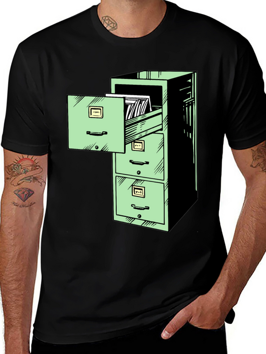 Filing Cabinet Graphic Tee - Cool Office Humor Shirt