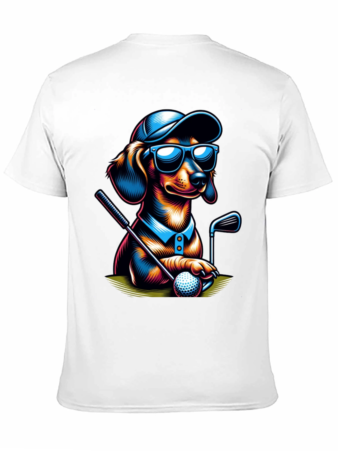 Golf Dachshund T-Shirt - Cool Dog Tee