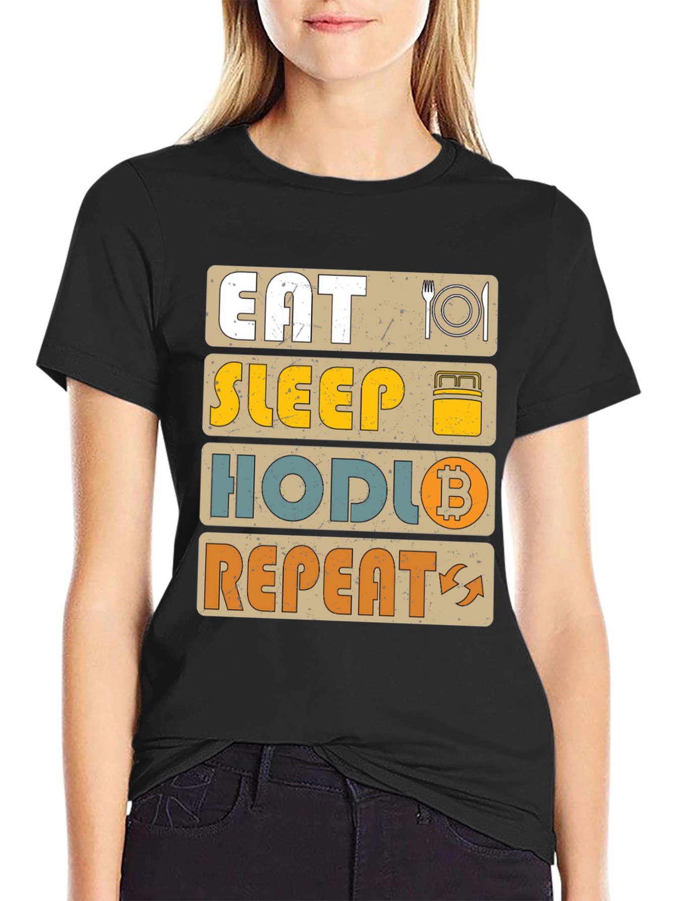 Eat Sleep Hodl Repeat Crypto T-Shirt