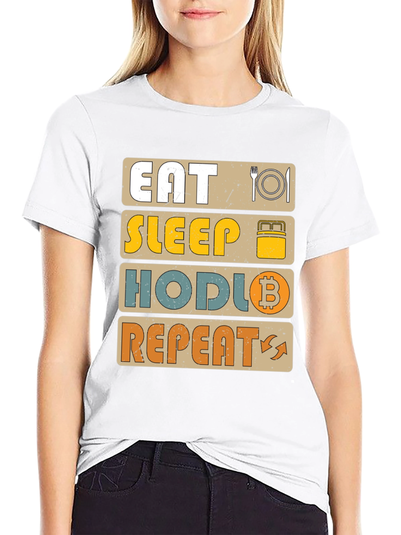 Eat Sleep Hodl Repeat Crypto T-Shirt