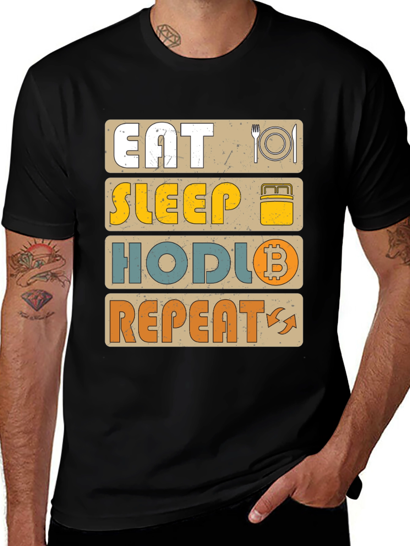 Eat Sleep Hodl Repeat Crypto T-Shirt