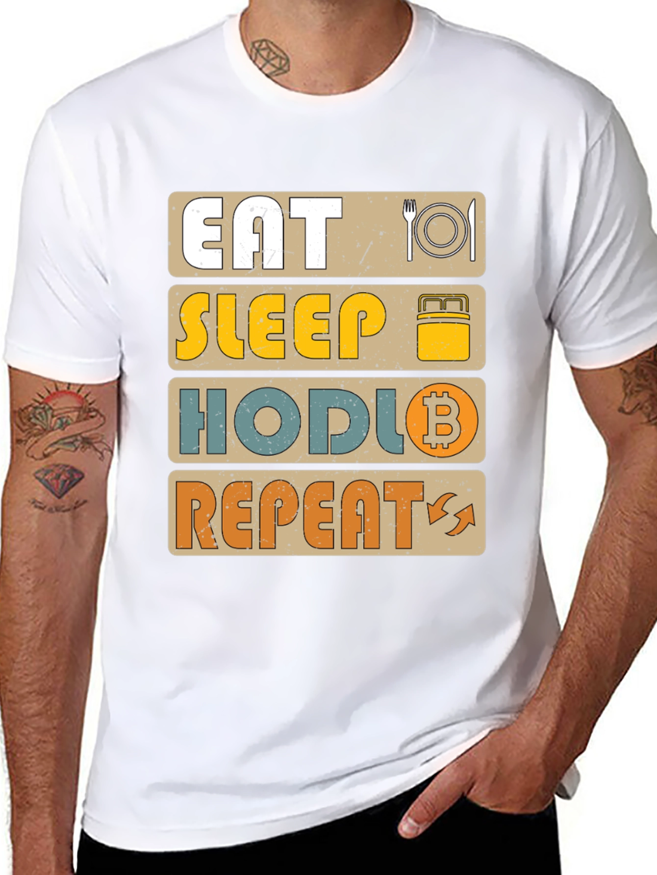 Eat Sleep Hodl Repeat Crypto T-Shirt
