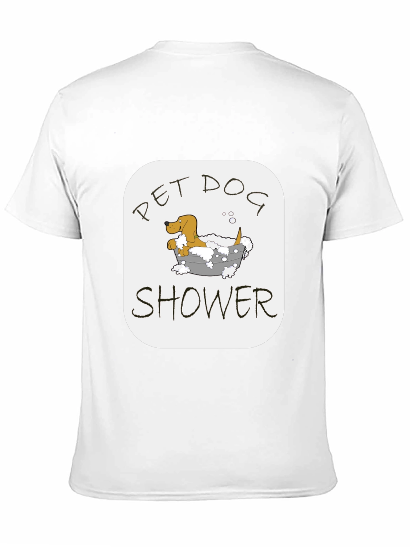 Pet Dog Shower T-Shirt - Cute Dog Cartoon Tee