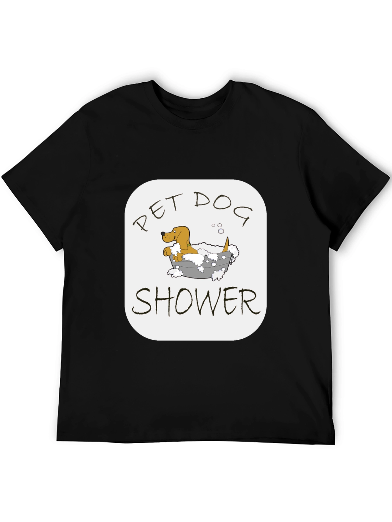 Pet Dog Shower T-Shirt - Cute Dog Cartoon Tee