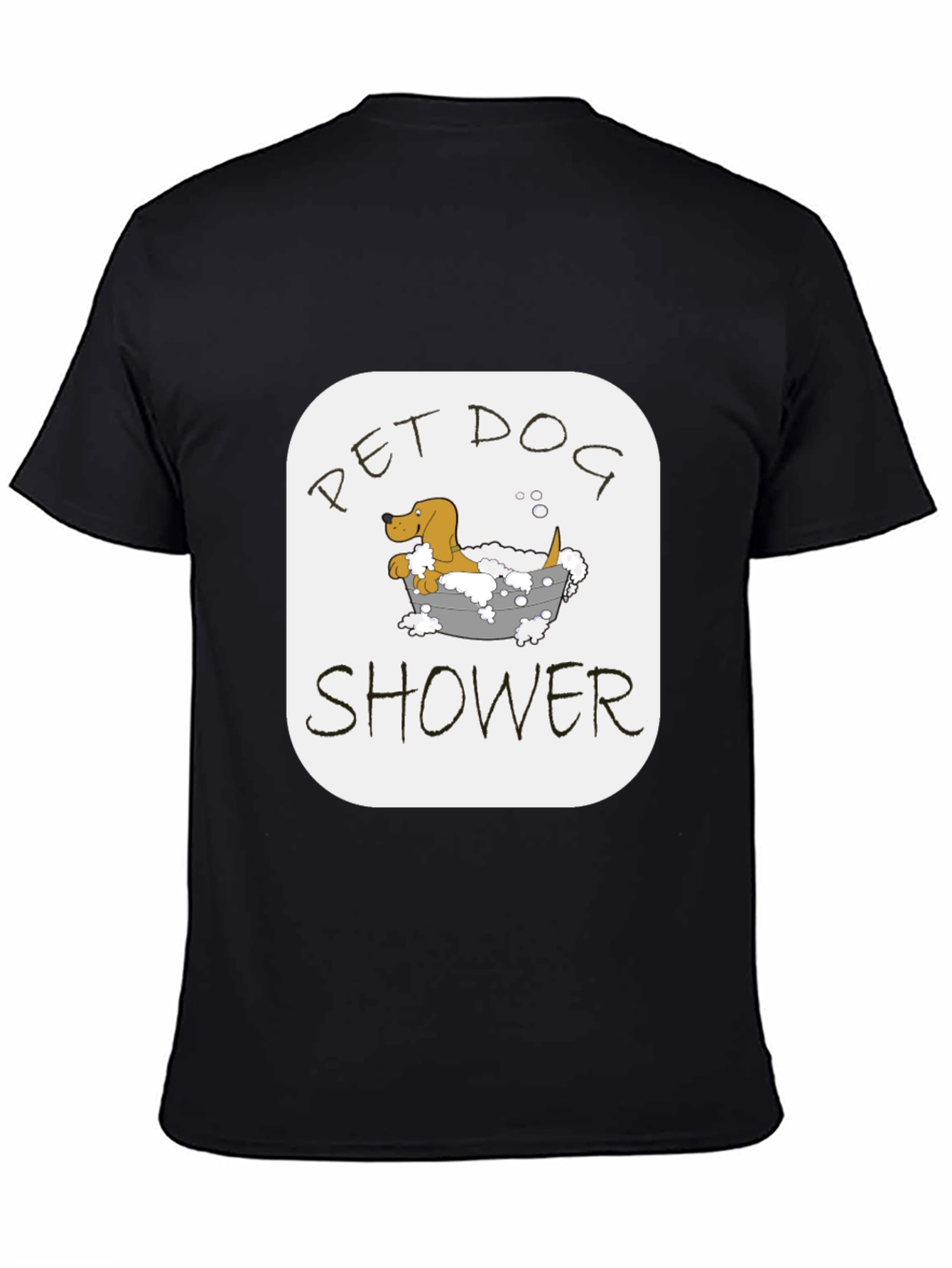 Pet Dog Shower T-Shirt - Cute Dog Cartoon Tee