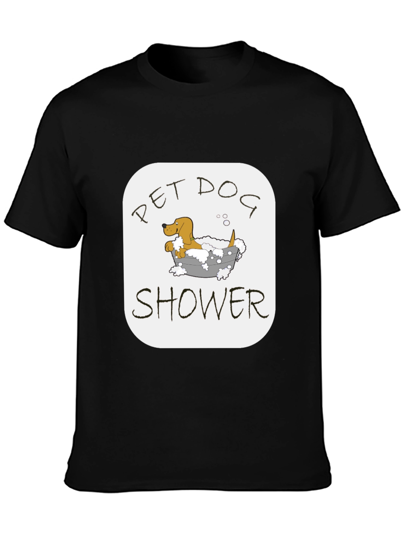 Pet Dog Shower T-Shirt - Cute Dog Cartoon Tee