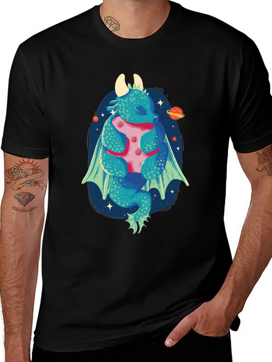 Dragon Hugging Moon Graphic Tee