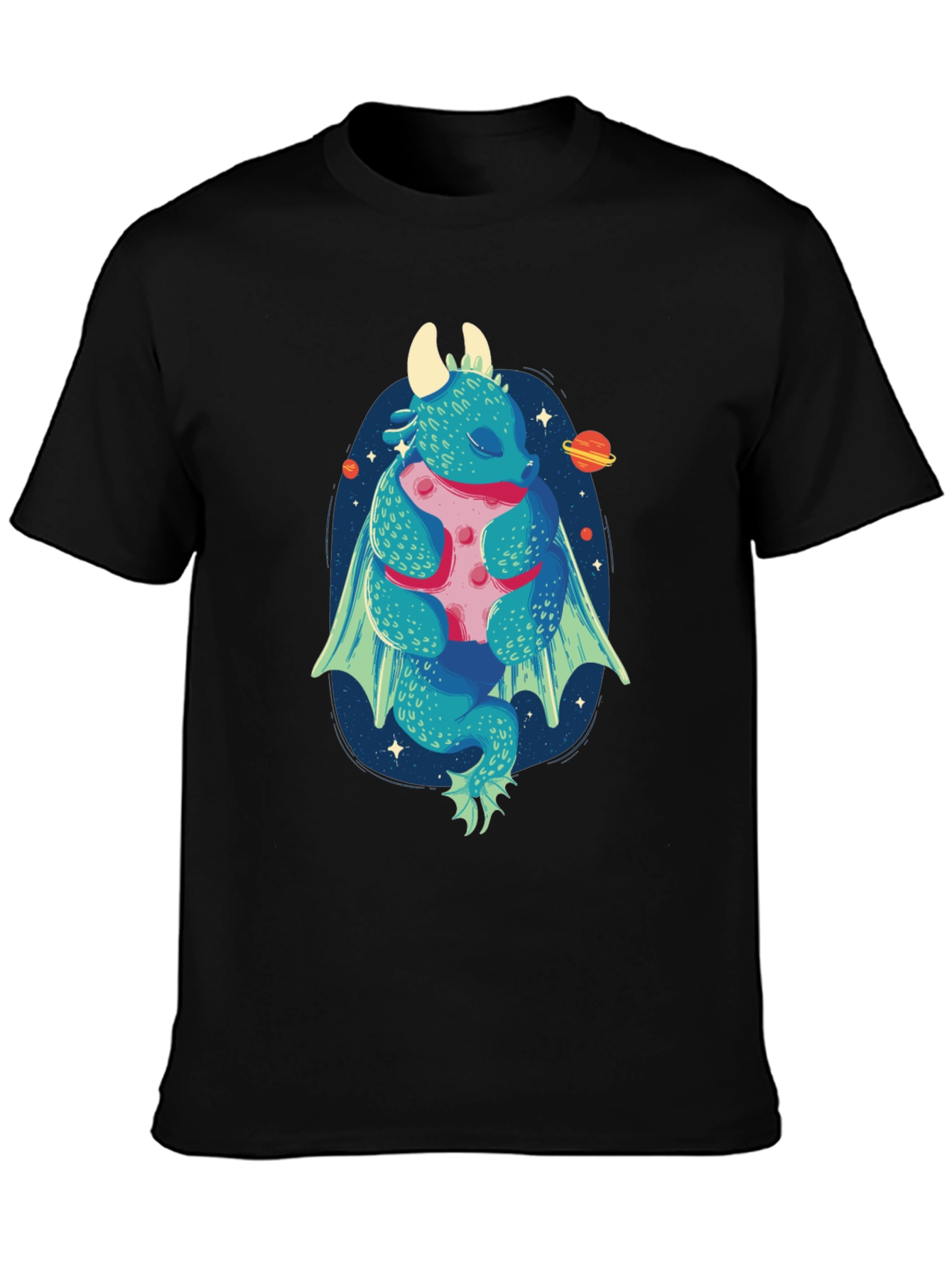 Dragon Hugging Moon Graphic Tee