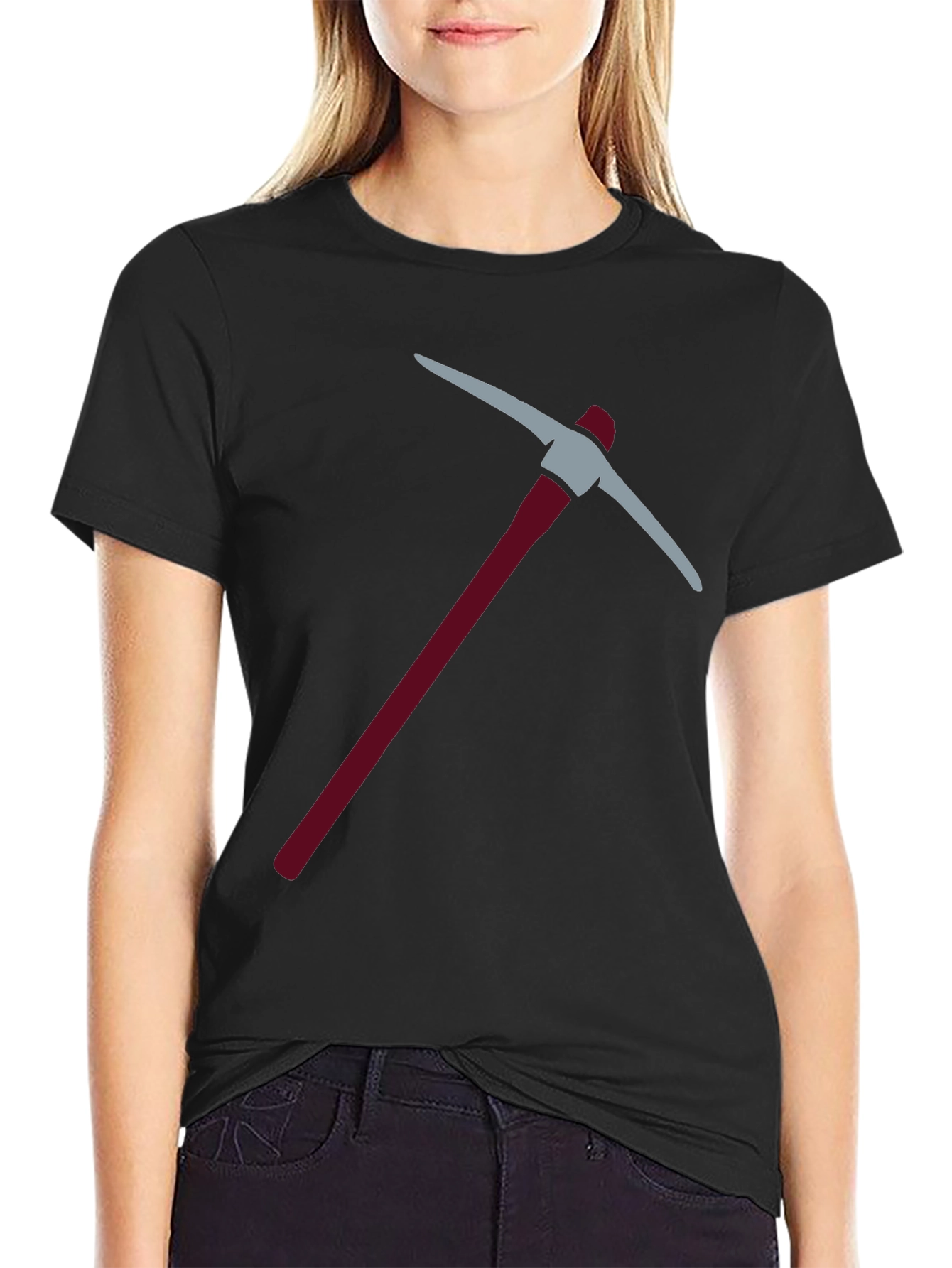Pickaxe Graphic Tee - Black Crew Neck