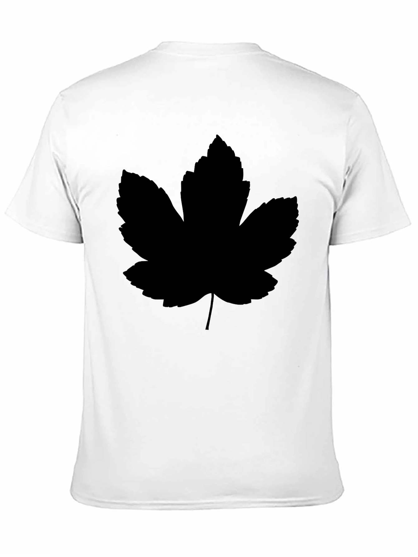 Black Leaf Graphic Tee - Modern Casual Style