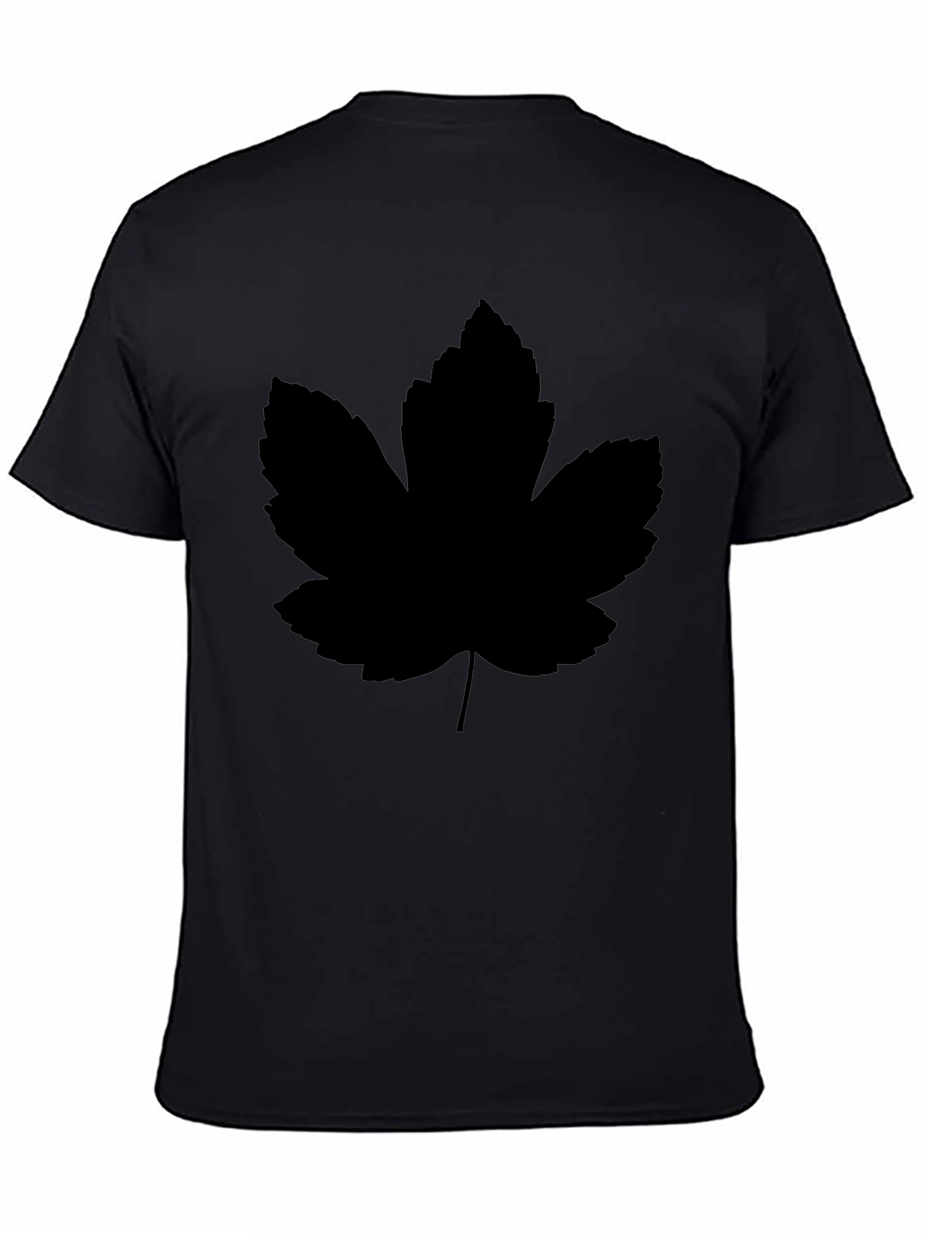 Black Leaf Graphic Tee - Modern Casual Style