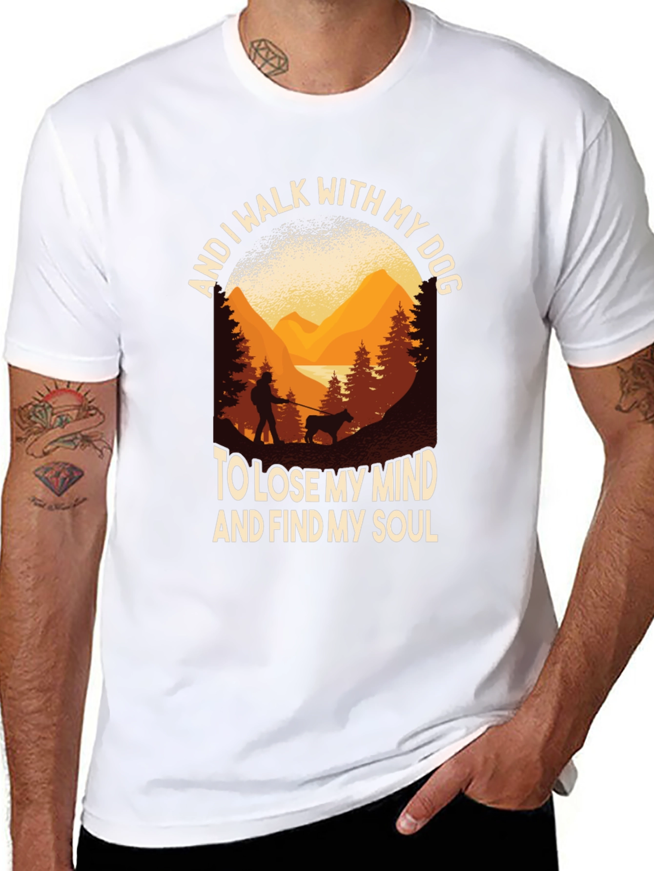 Dog Walk T-Shirt: Lose Mind Find Soul