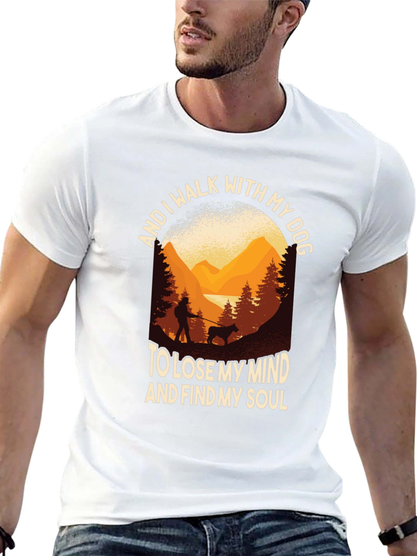 Dog Walk T-Shirt: Lose Mind Find Soul