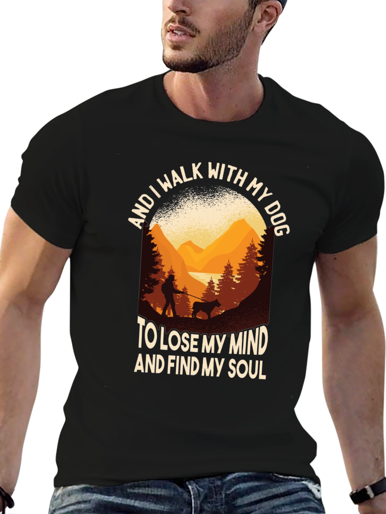Dog Walk T-Shirt: Lose Mind Find Soul