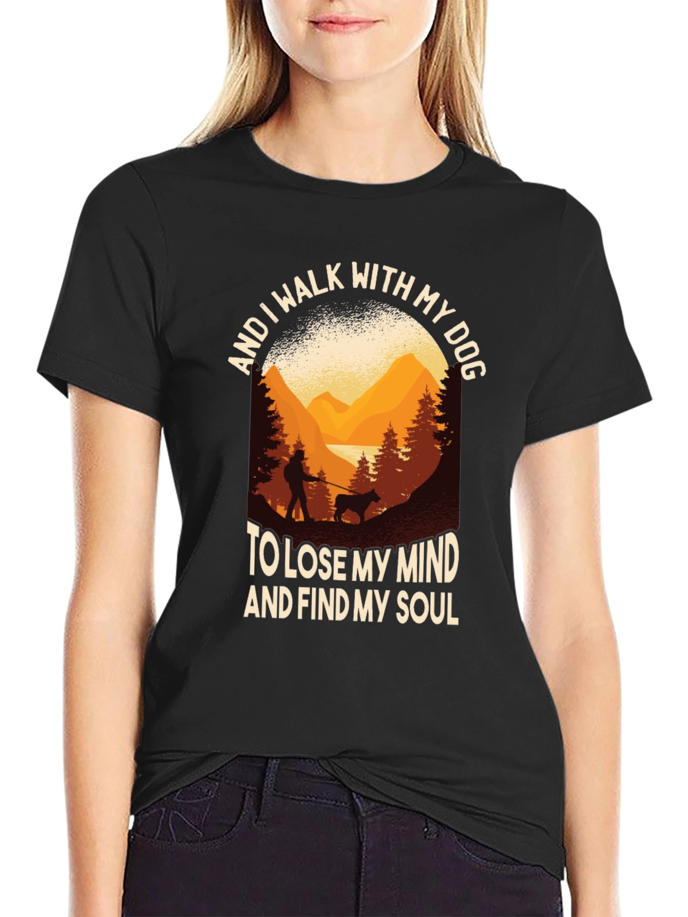 Dog Walk T-Shirt: Lose Mind Find Soul
