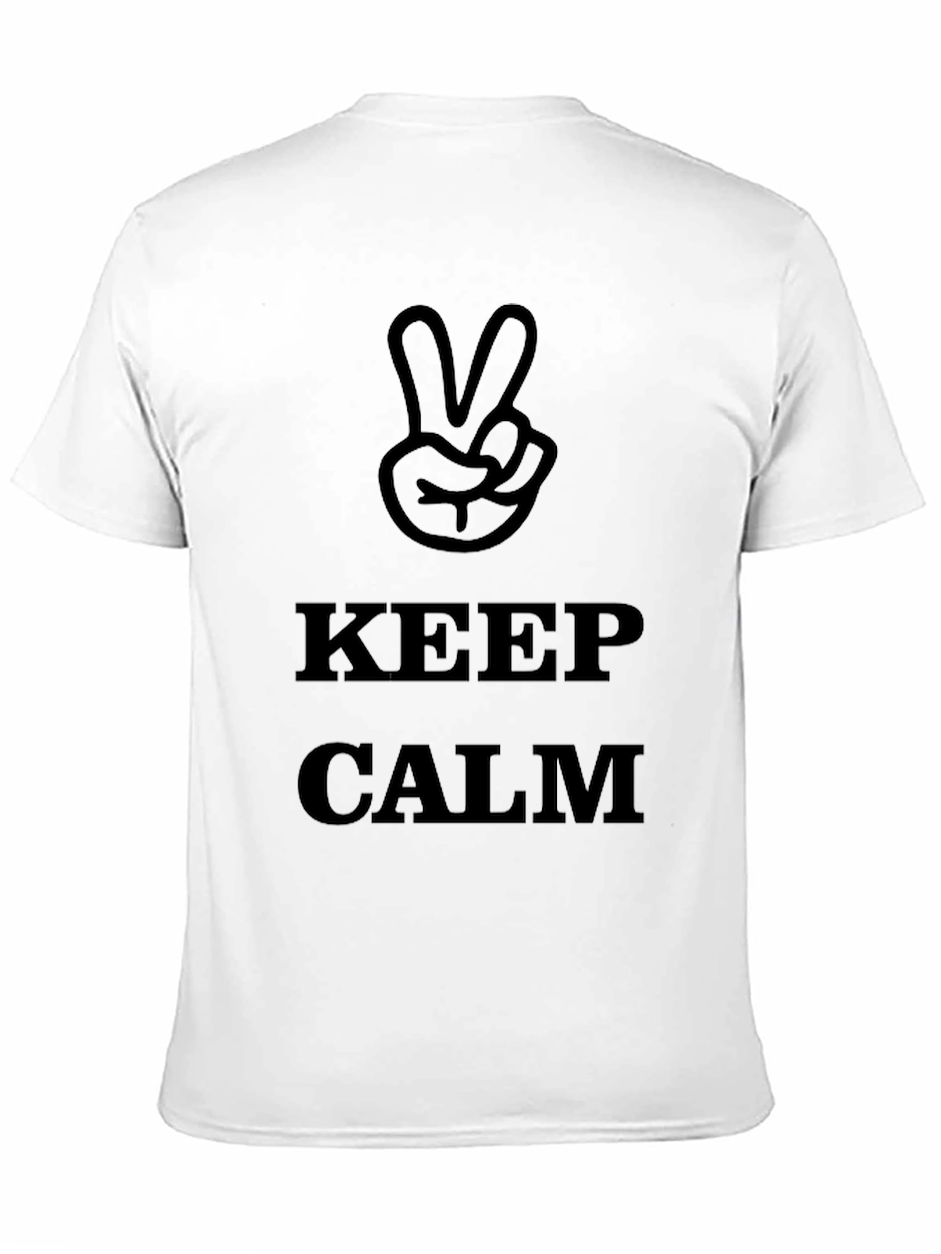 Keep Calm Peace Sign Black T-Shirt