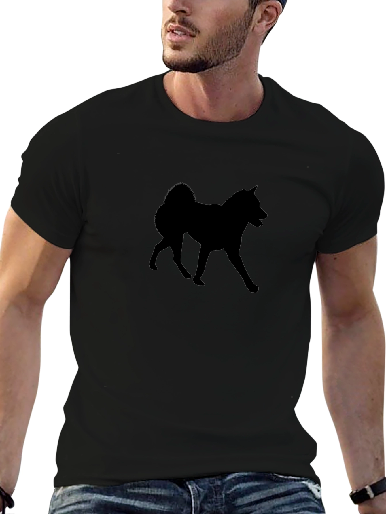 Dog Silhouette Tee - Cool Graphic T-Shirt