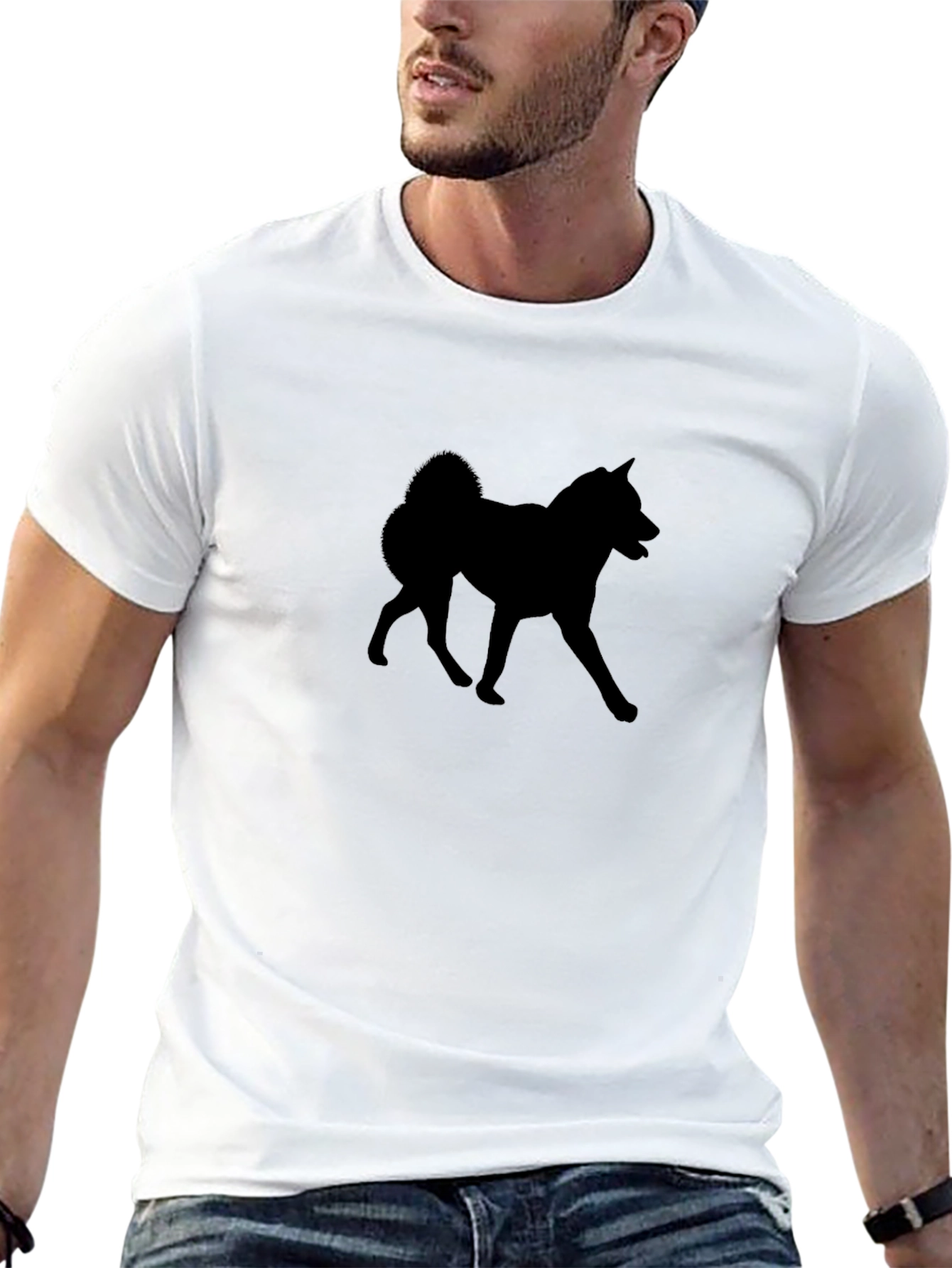 Dog Silhouette Tee - Cool Graphic T-Shirt