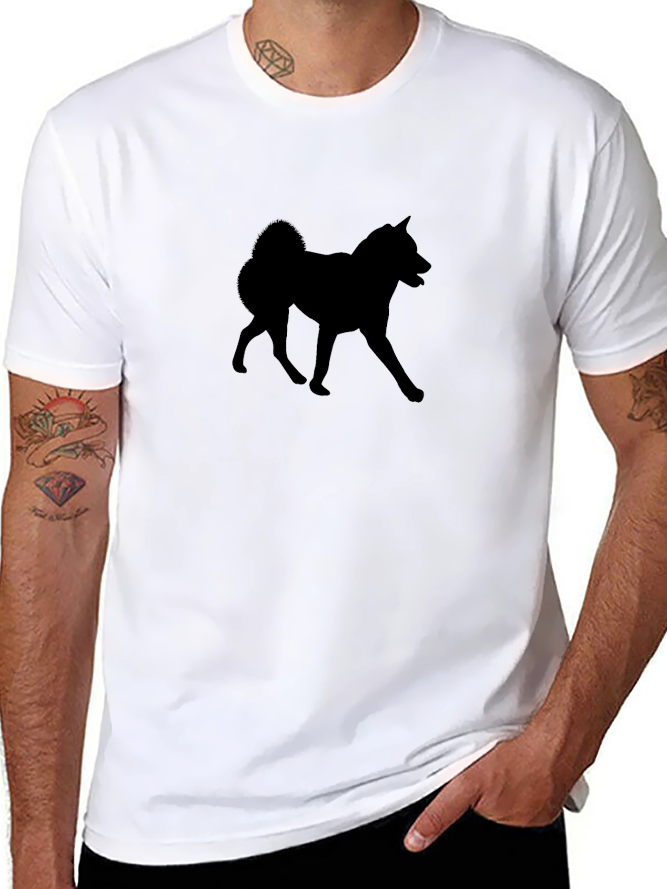 Dog Silhouette Tee - Cool Graphic T-Shirt