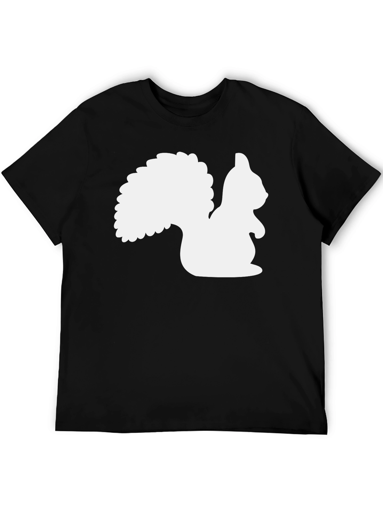 Squirrel Graphic Tee - Black Cotton T-Shirt