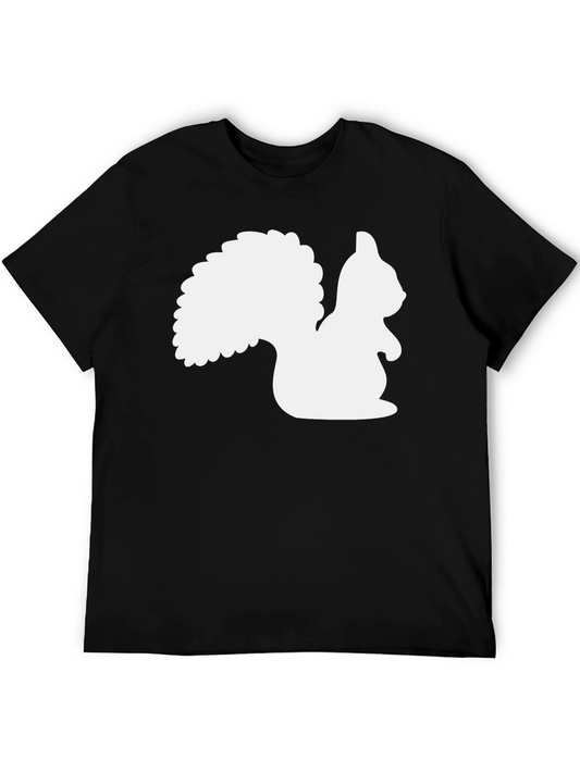 Squirrel Graphic Tee - Black Cotton T-Shirt