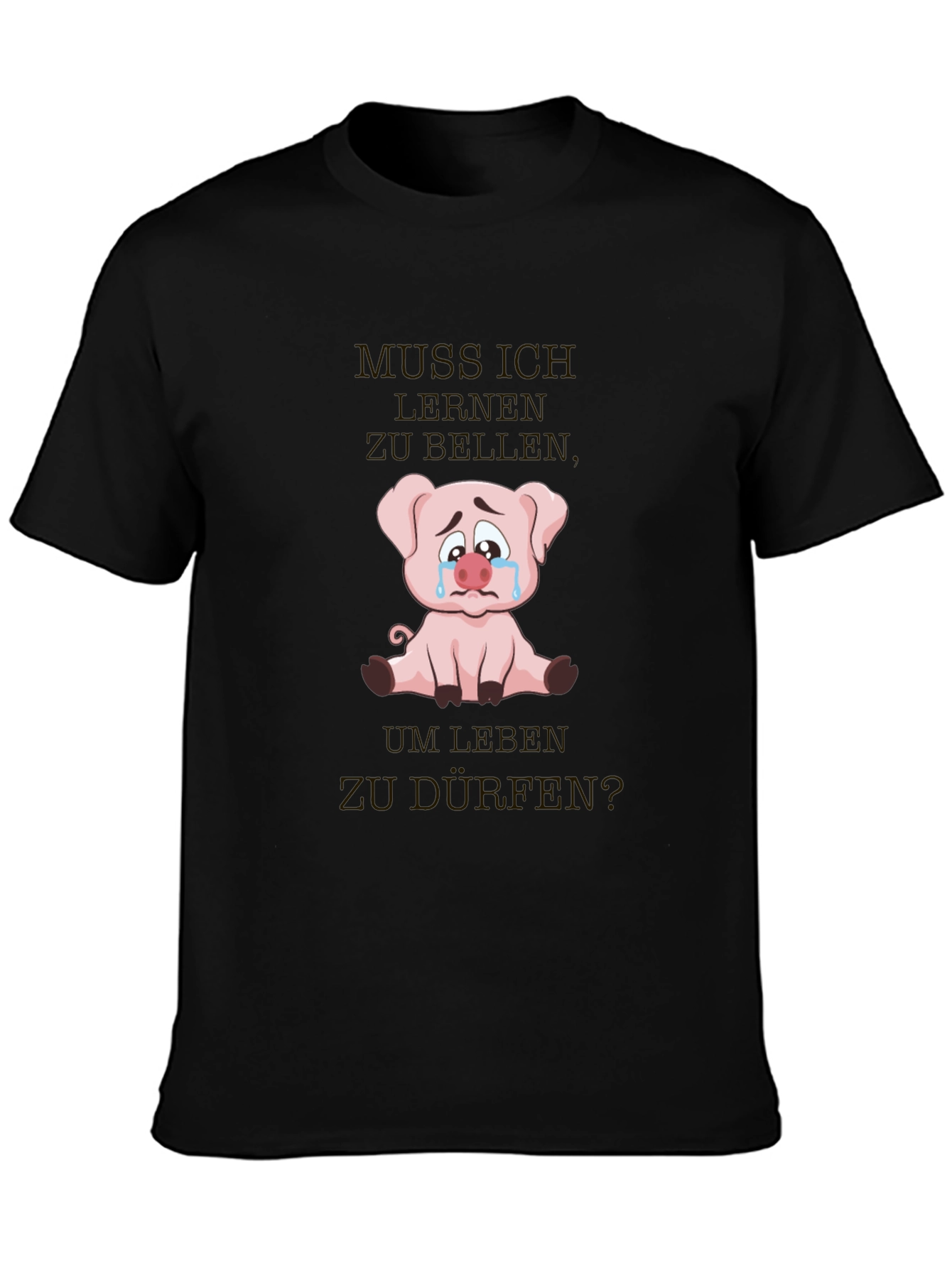 Sad Pig Graphic T-Shirt