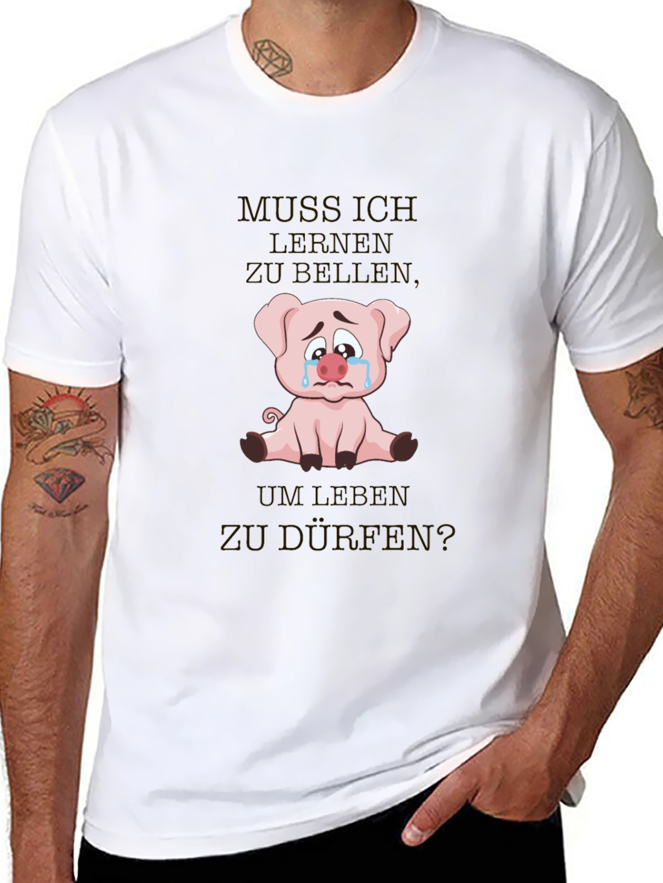 Sad Pig Graphic T-Shirt