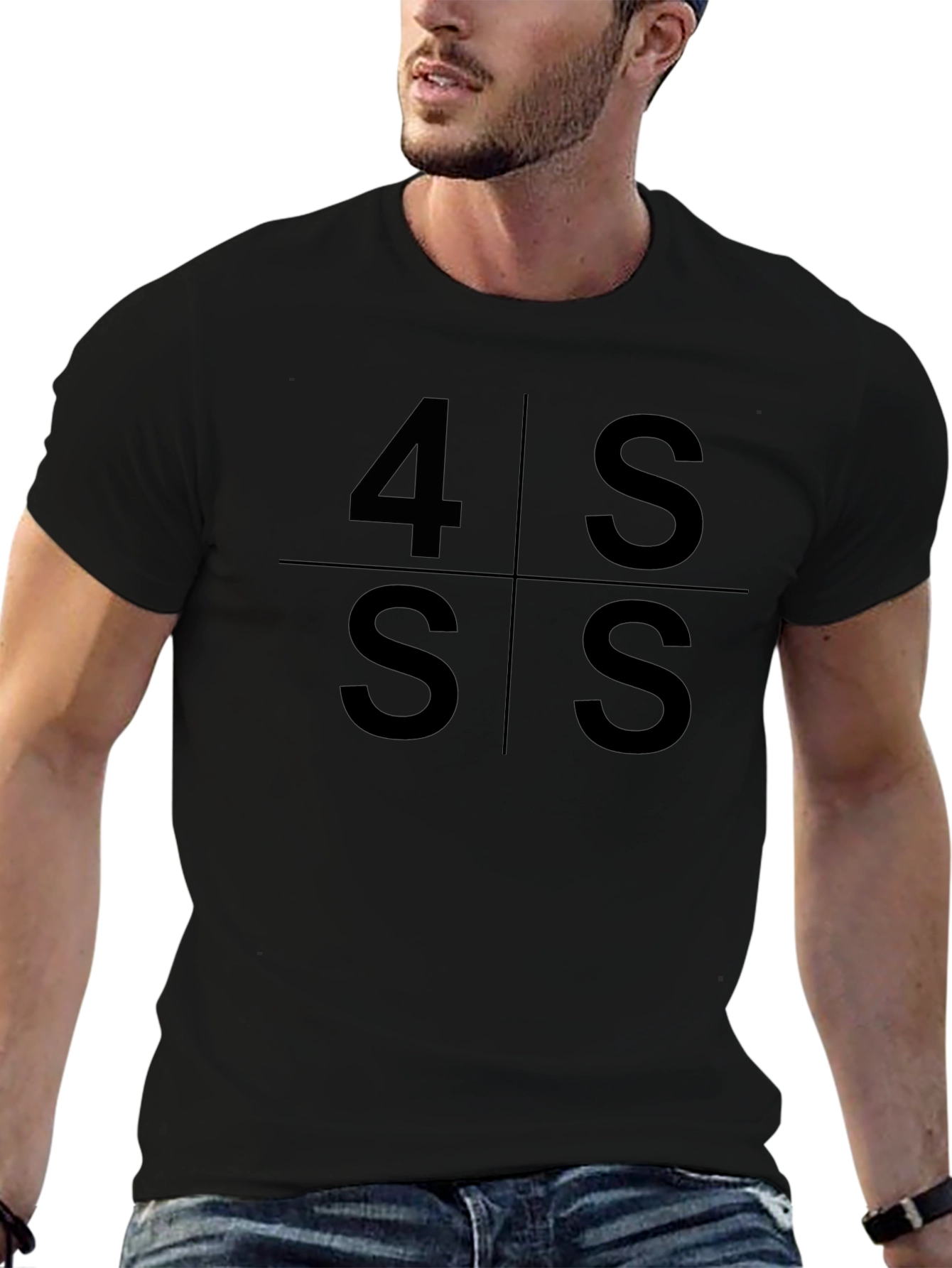 4 Ss Graphic T-Shirt - Black