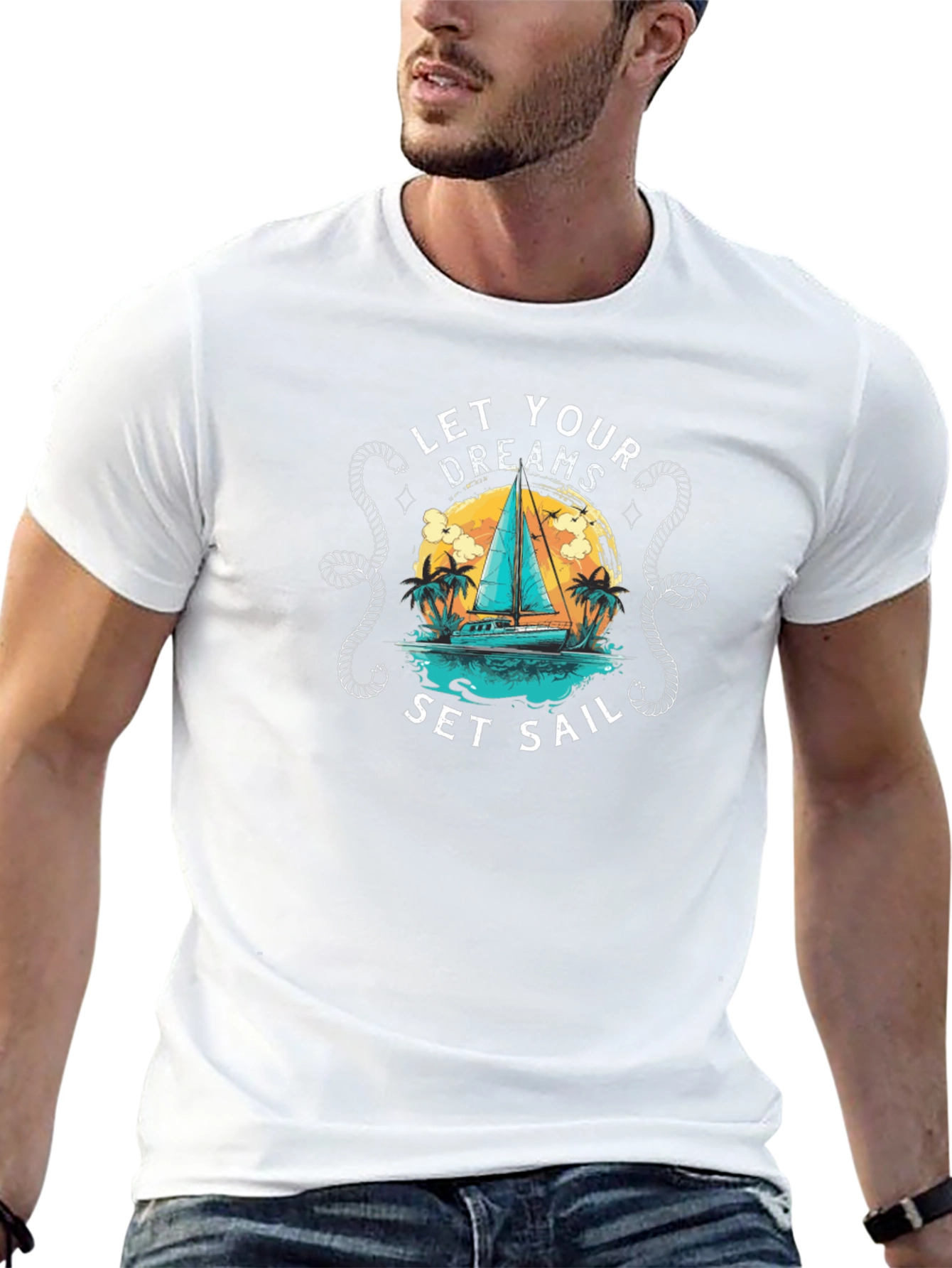 Let Your Dreams Set Sail T-Shirt - Black