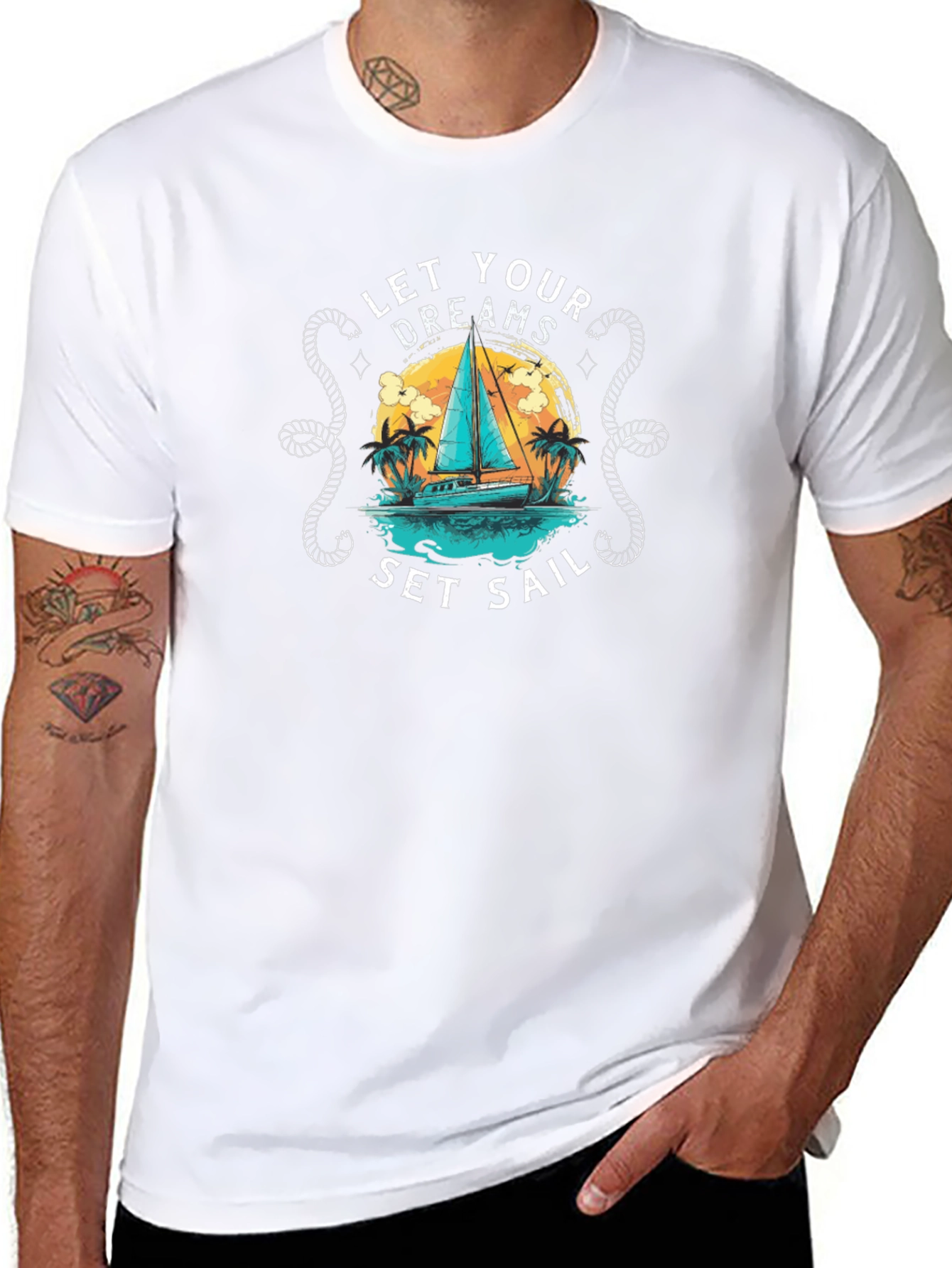 Let Your Dreams Set Sail T-Shirt - Black