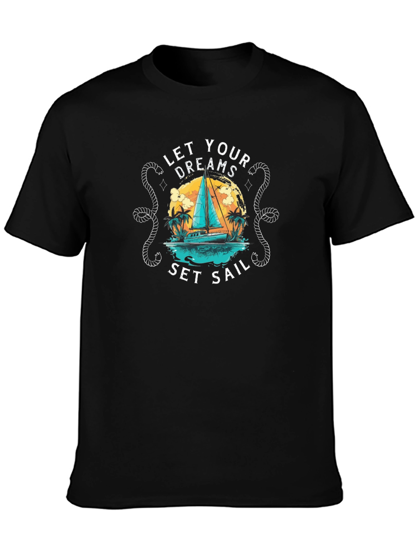 Let Your Dreams Set Sail T-Shirt - Black