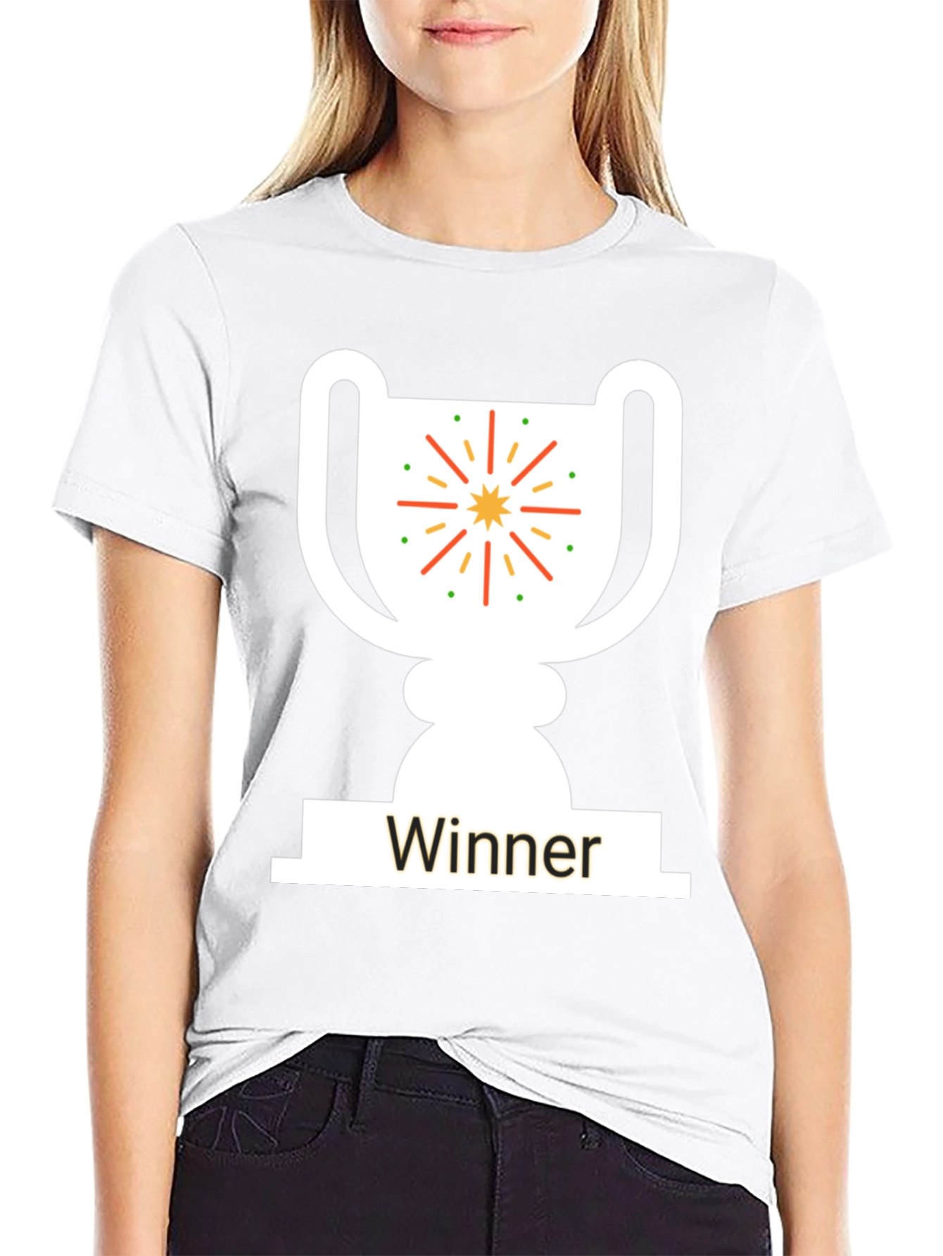 Winner Trophy Graphic T-Shirt - Black