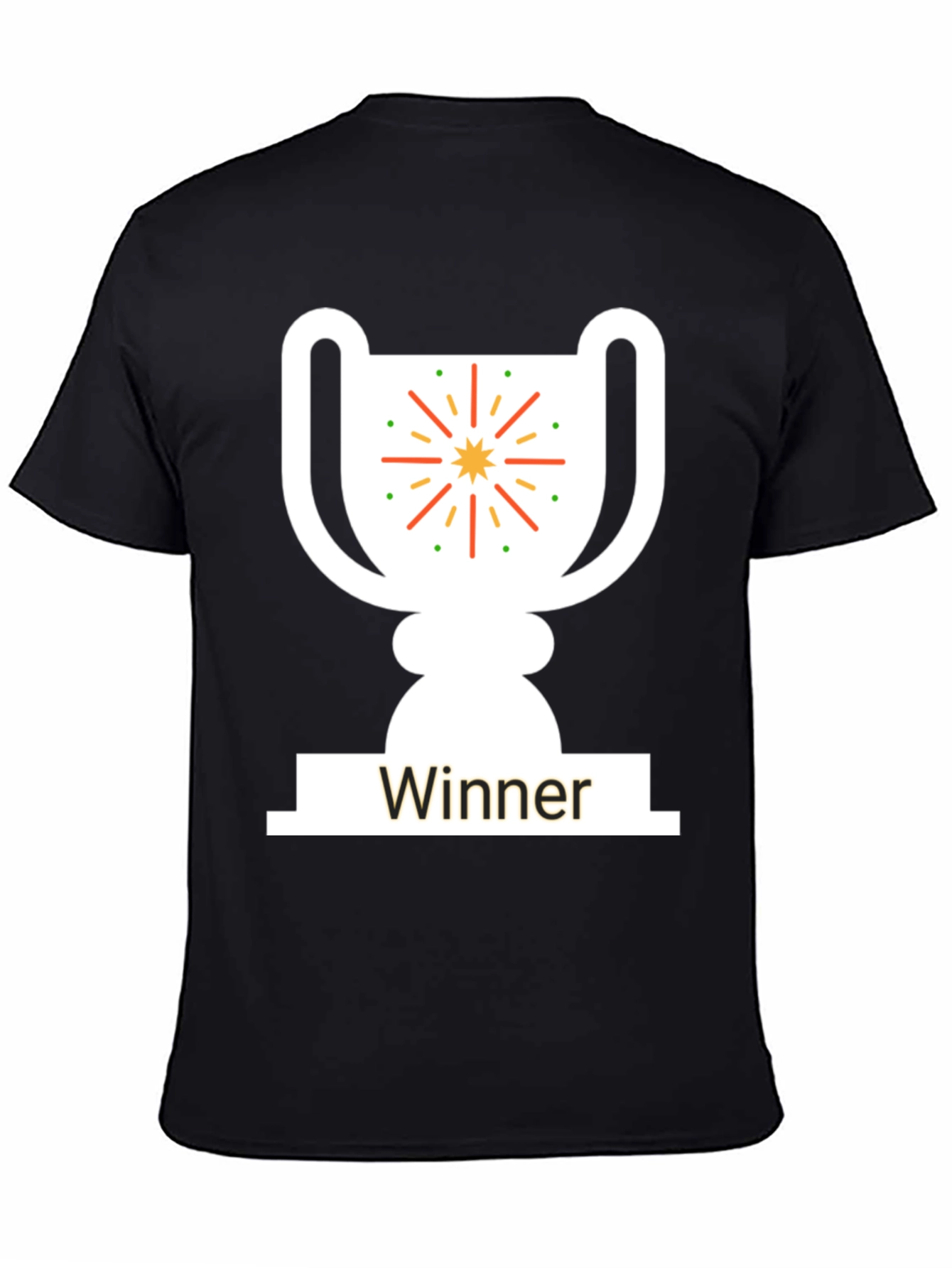 Winner Trophy Graphic T-Shirt - Black