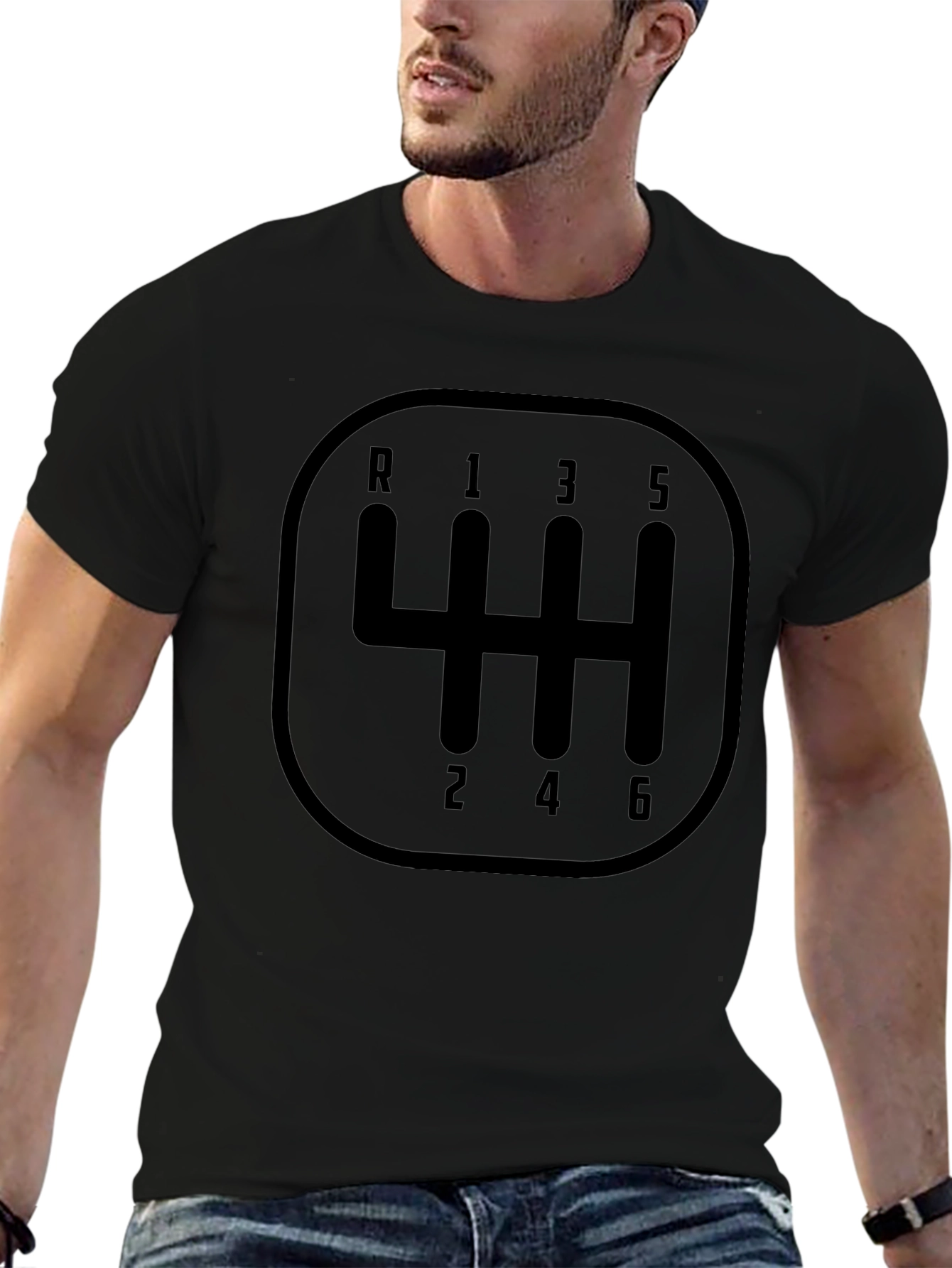 6-Speed Manual Gear Shift Pattern T-Shirt