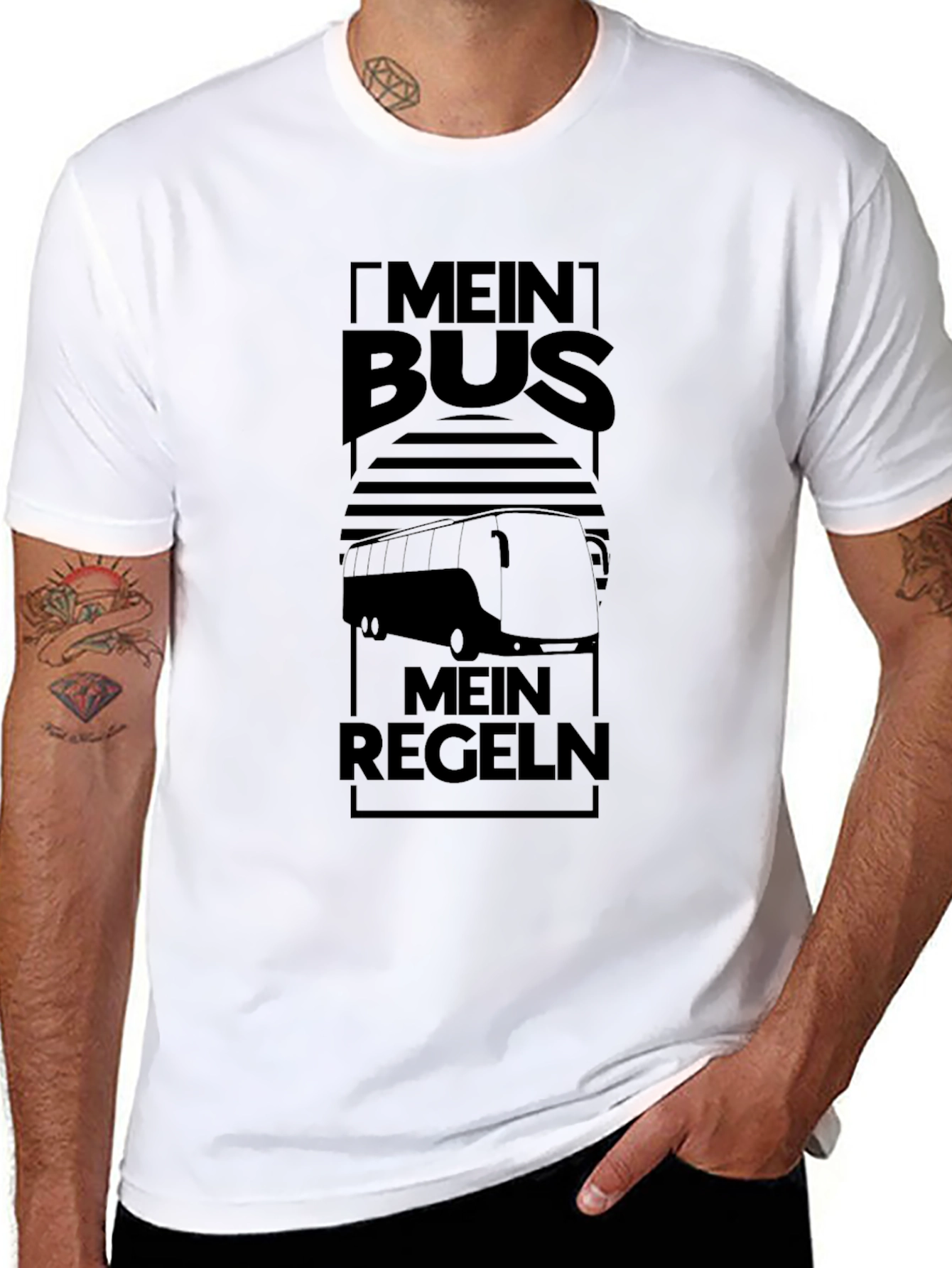 Mein Bus Regeln T-Shirt - Black Graphic Tee