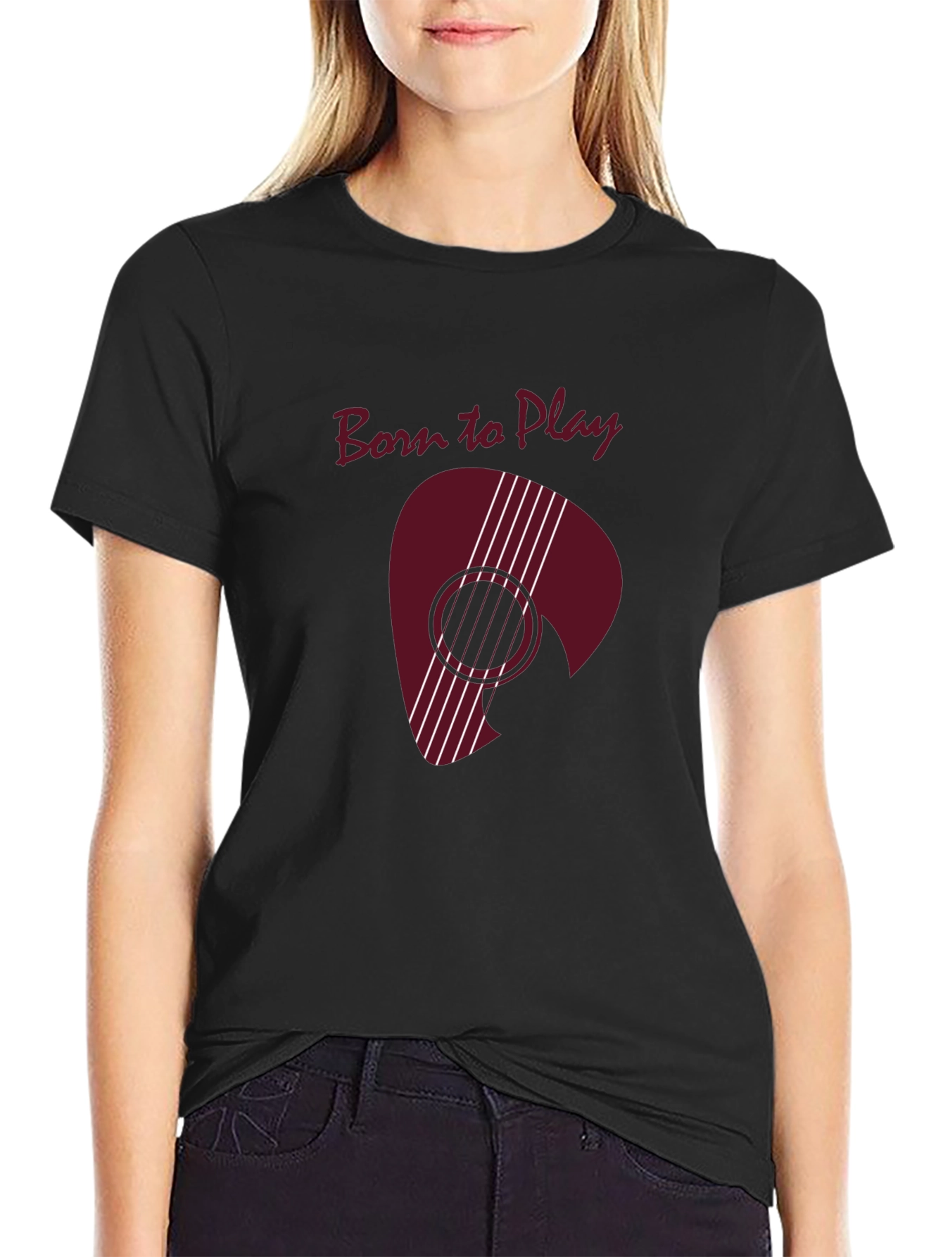 Born to Play Guitar Pick Graphic Tee