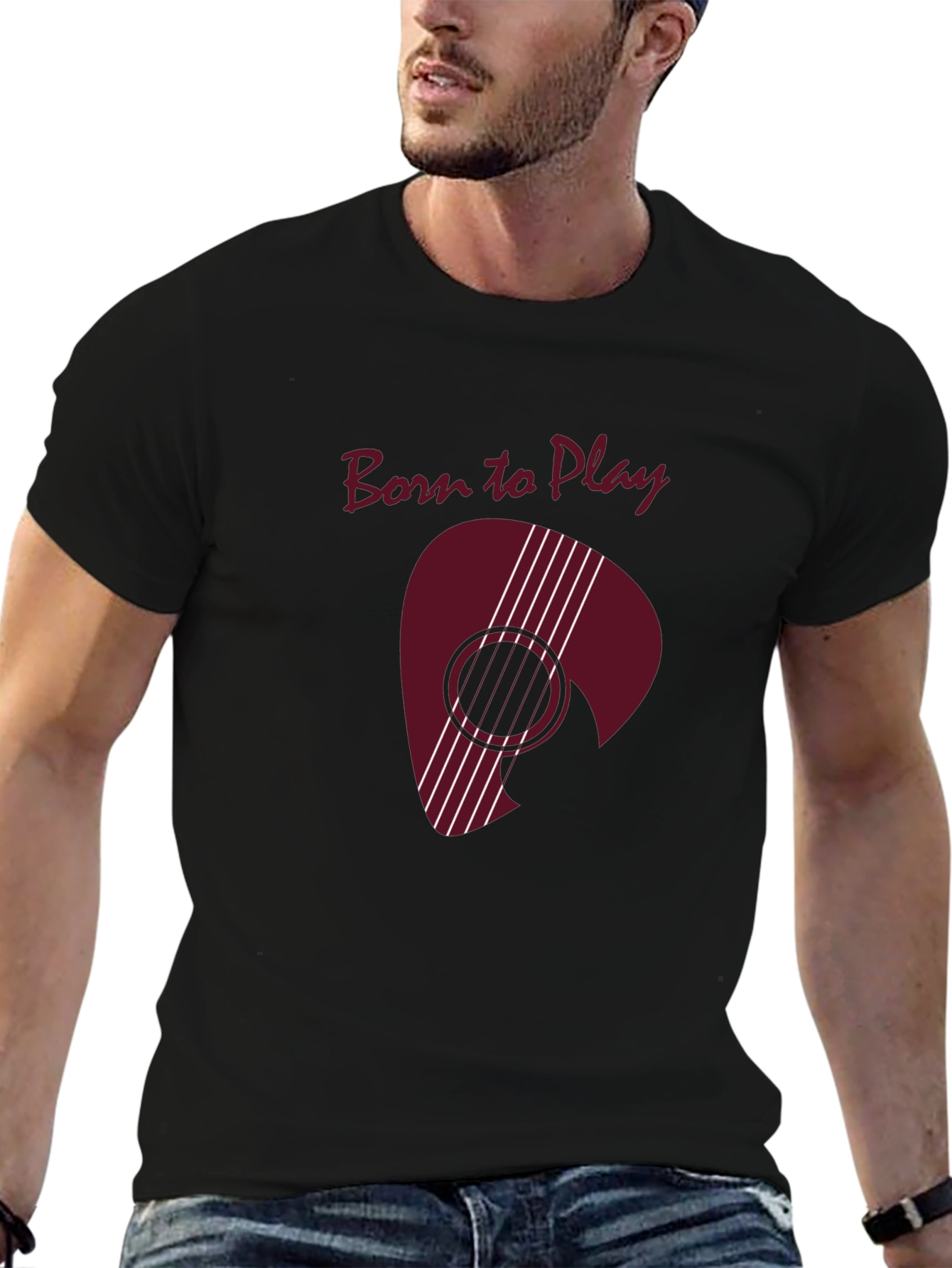 Born to Play Guitar Pick Graphic Tee