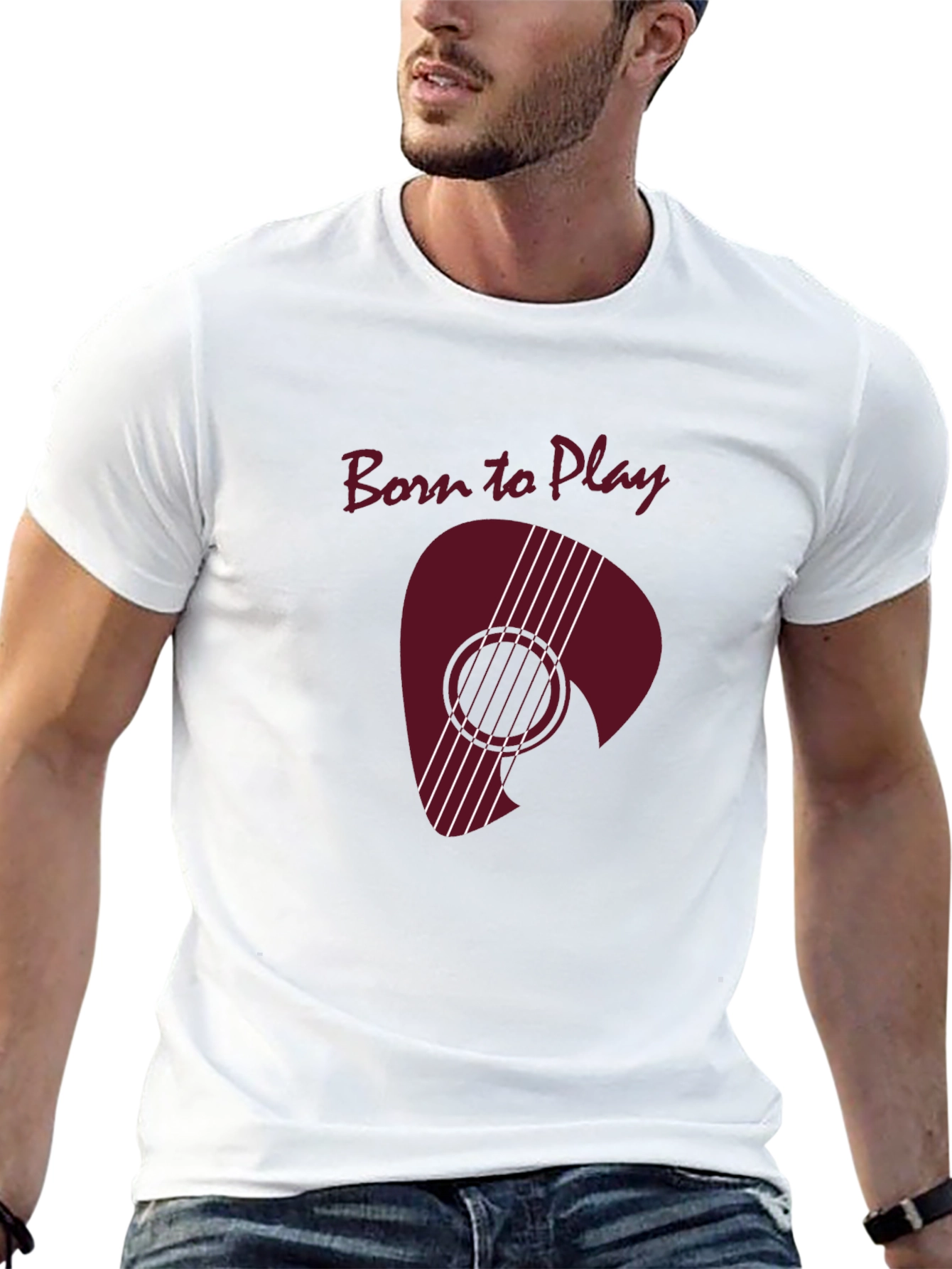 Born to Play Guitar Pick Graphic Tee