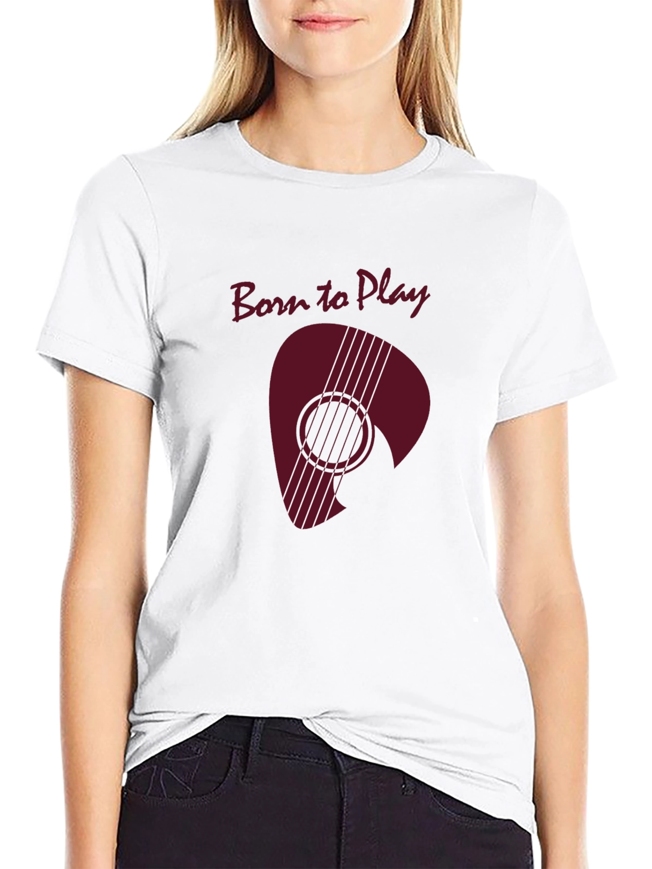 Born to Play Guitar Pick Graphic Tee