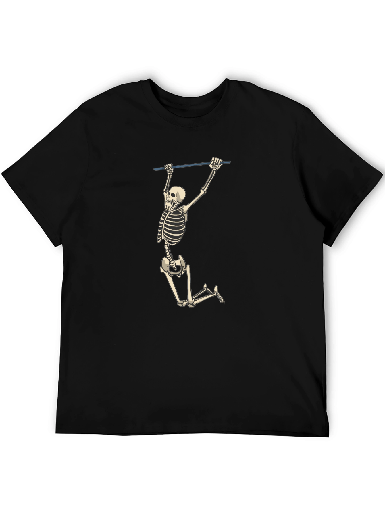 Skeleton Pull-Up Graphic Tee - Halloween Fun!