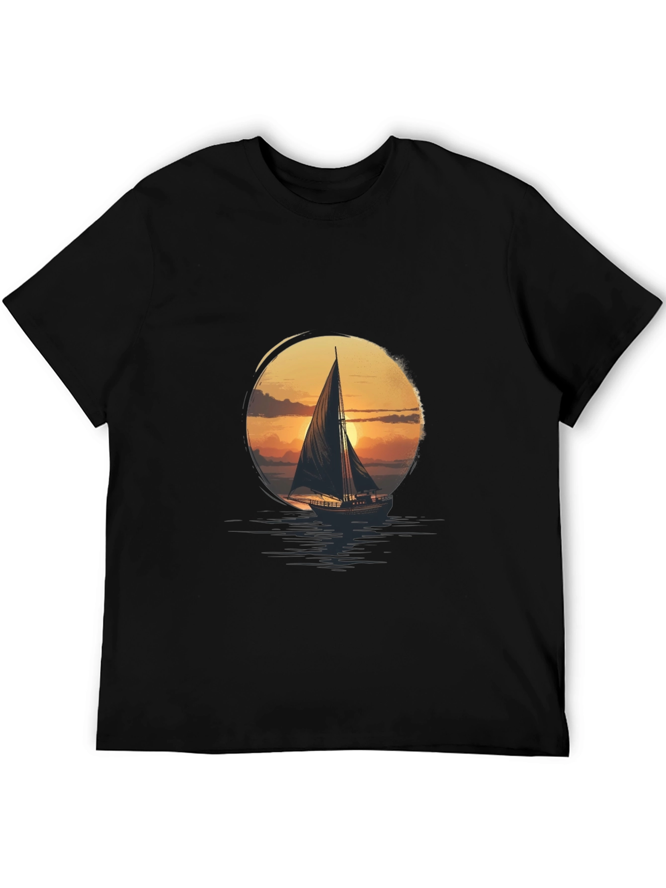 Sunset Sailboat Graphic Tee - Stylish Comfort