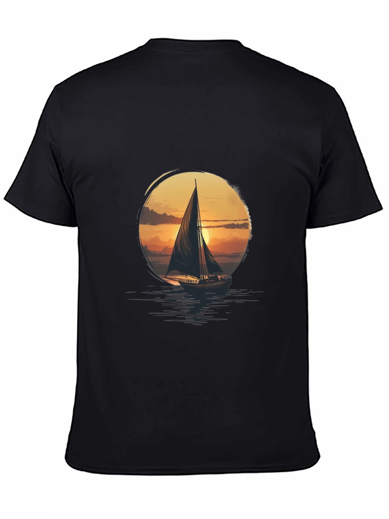 Sunset Sailboat Graphic Tee - Stylish Comfort