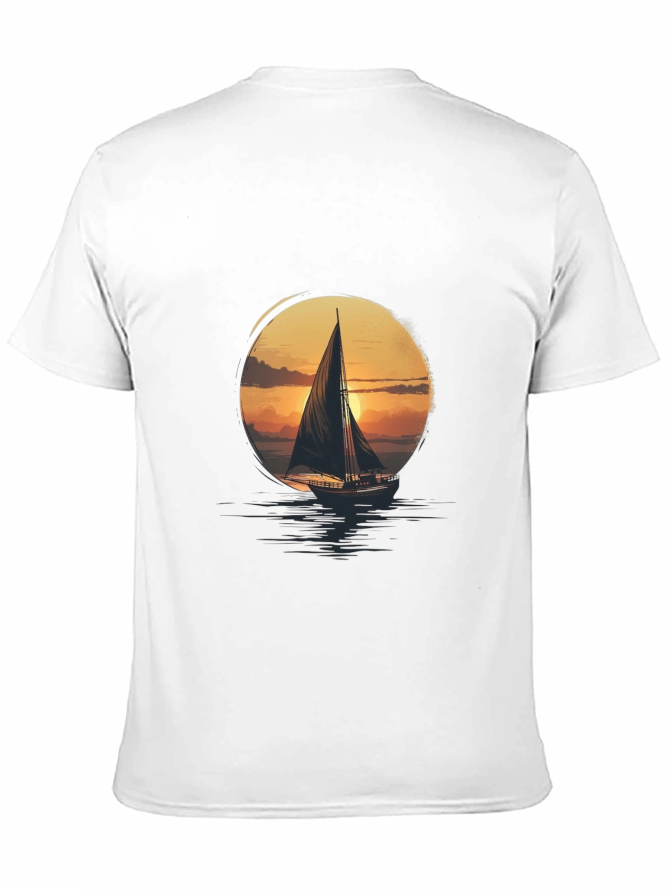 Sunset Sailboat Graphic Tee - Stylish Comfort