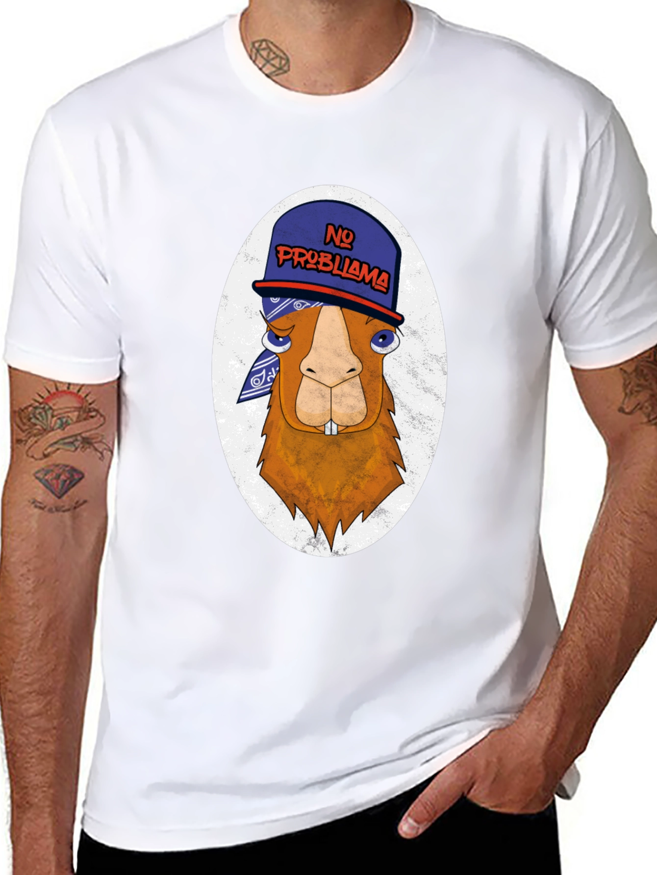 No Probllama T-Shirt - Funny Alpaca Graphic Tee
