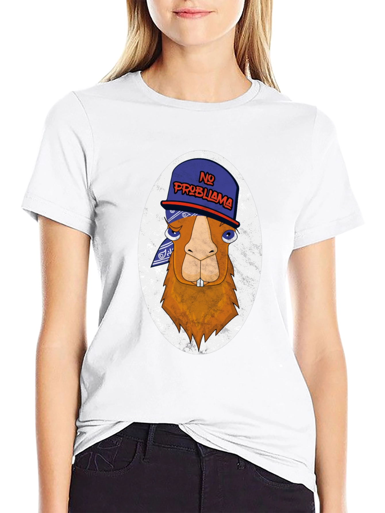 No Probllama T-Shirt - Funny Alpaca Graphic Tee