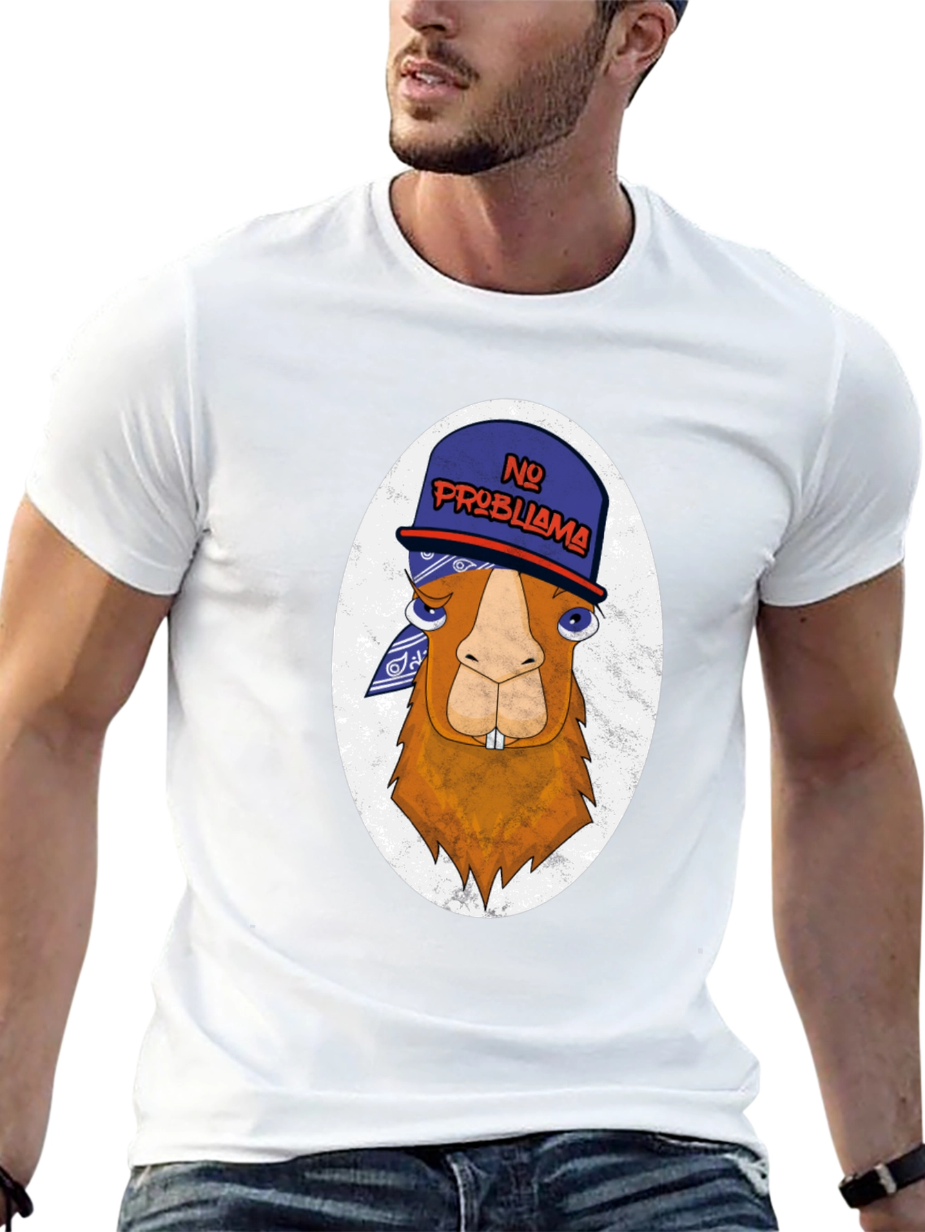No Probllama T-Shirt - Funny Alpaca Graphic Tee