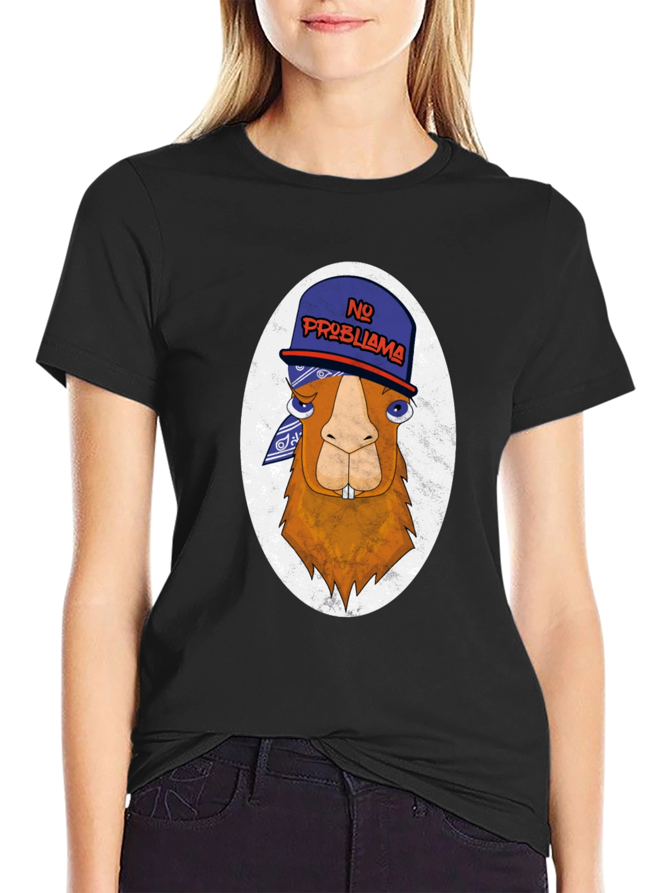 No Probllama T-Shirt - Funny Alpaca Graphic Tee