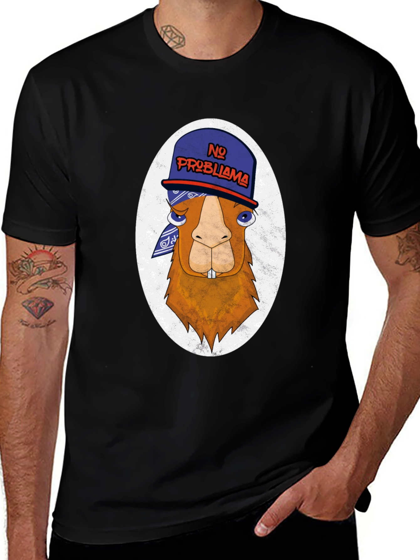 No Probllama T-Shirt - Funny Alpaca Graphic Tee