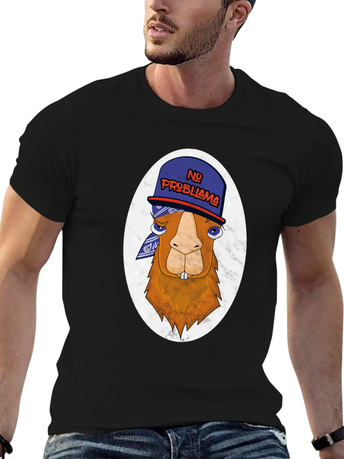No Probllama T-Shirt - Funny Alpaca Graphic Tee