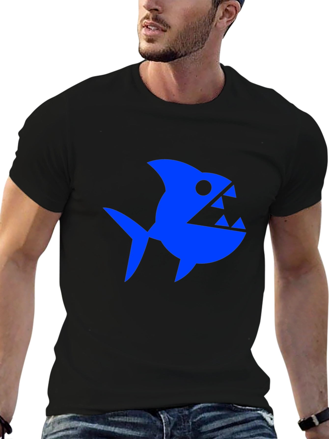 Shark Graphic Black T-Shirt - Unique Design